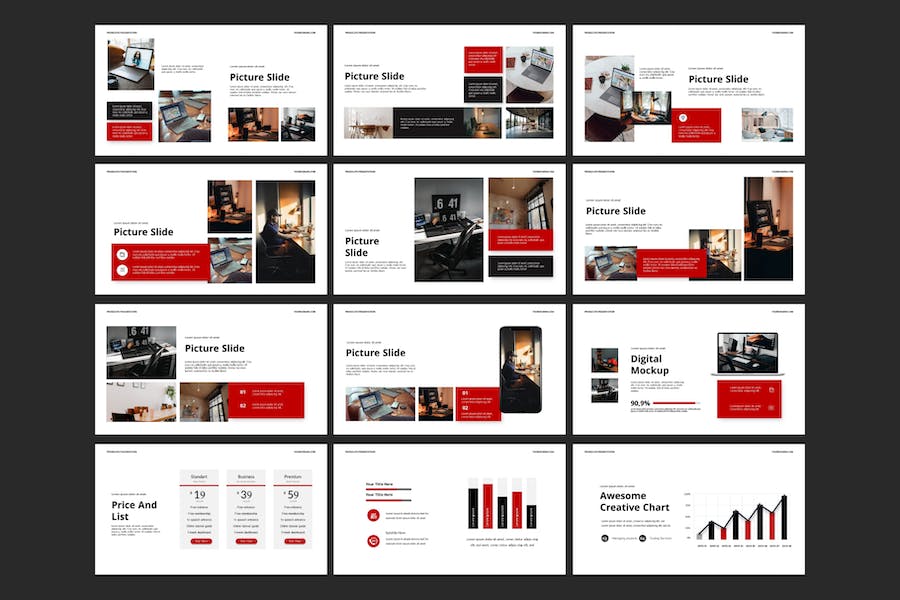 企业公司办公环境展示PPT模板 - 顶尖PPT