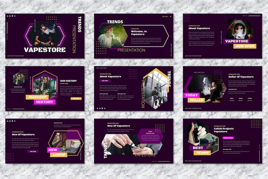 电子烟产品介绍展示PPT模板 - 顶尖PPT