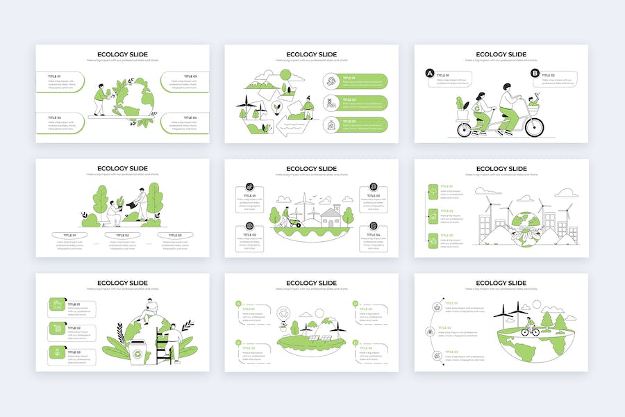 教育生态环境保护信息图形PPT模板 - 顶尖PPT