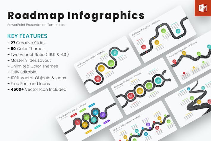 项目路线图规划进度展示PPT模板 - 顶尖PPT