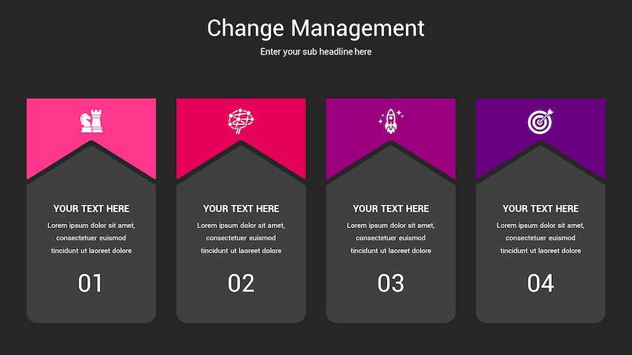 变更管理深色主题Keynote模板 - 顶尖PPT