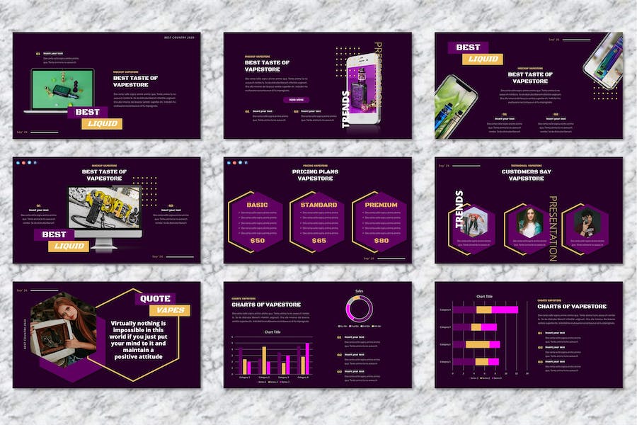 电子烟产品介绍展示PPT模板 - 顶尖PPT