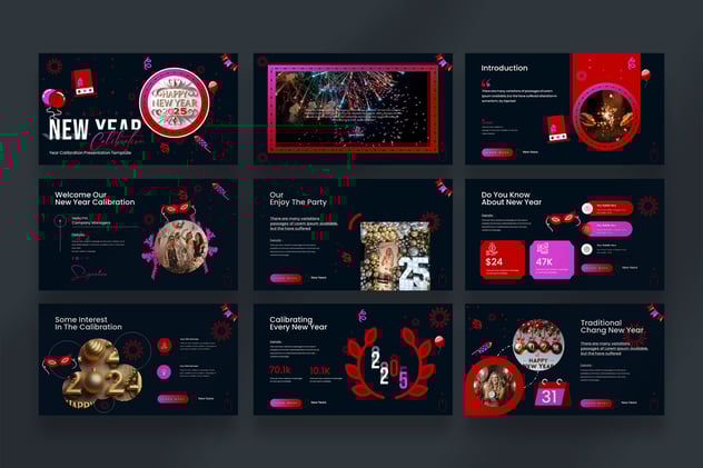 2025新年活动策划PPT模板 - 顶尖PPT