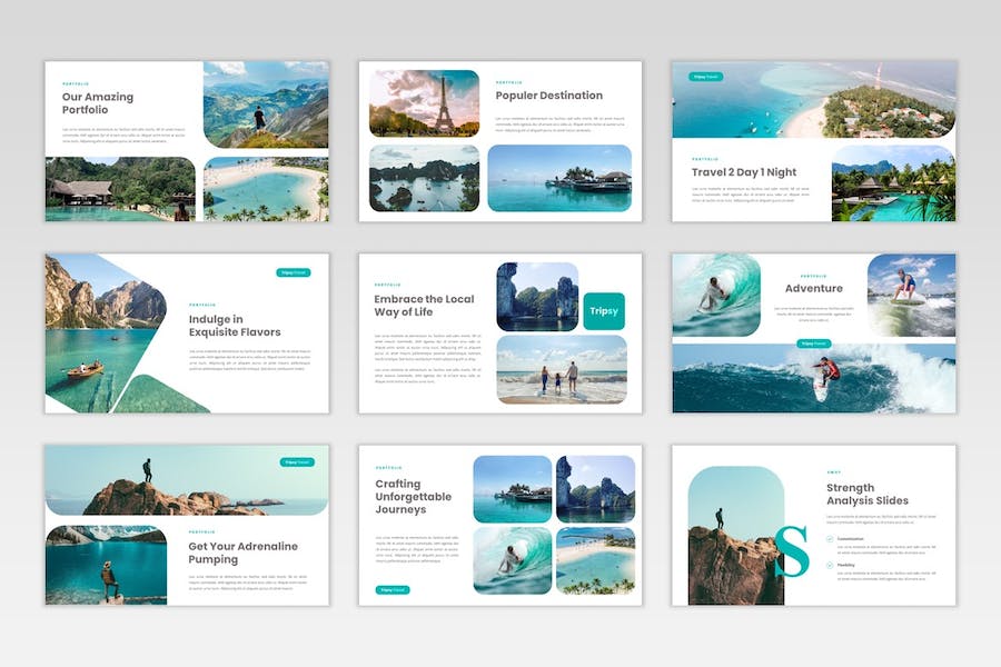 旅行社旅游线路推广宣传Keynote模板 - 顶尖PPT