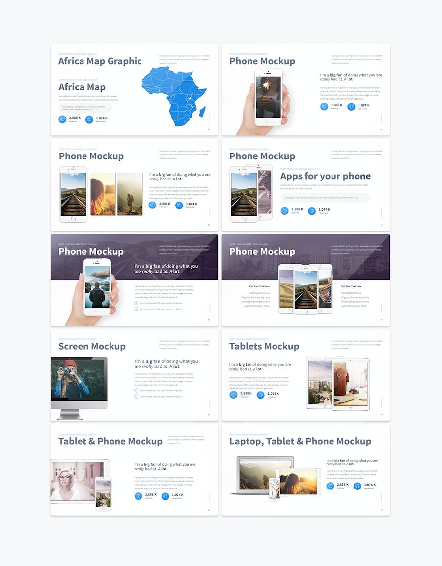 创意图片版式商务商业通用国外PPT模板 - 顶尖PPT