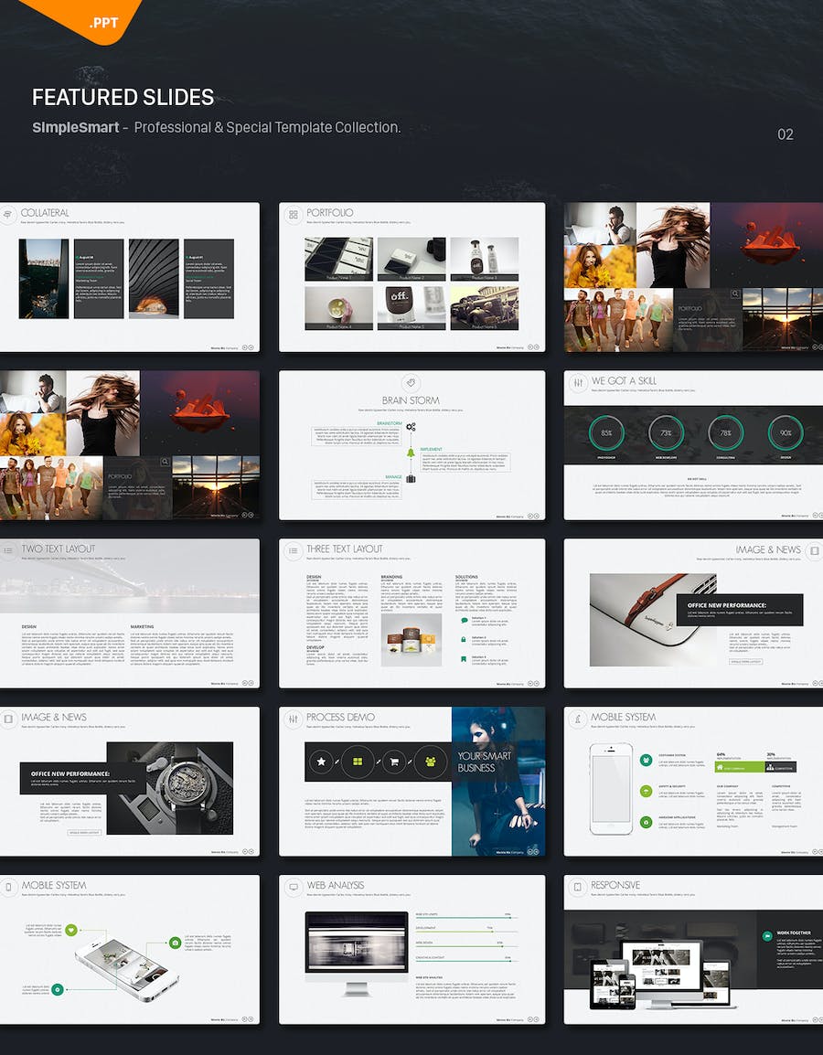 简约风格企业发展规划年度总结汇报PPT模板 - 顶尖PPT