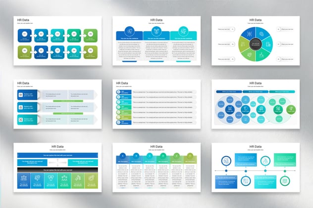 人力资源数据PowerPoint模板 - 顶尖PPT