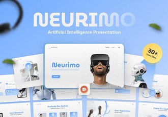 神经网络人工智能技术应用PPT模板 - 顶尖PPT