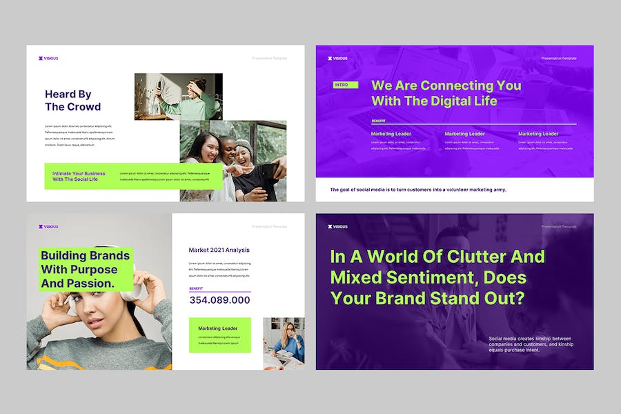 社交媒体营销策划分析keynote模板 - 顶尖PPT