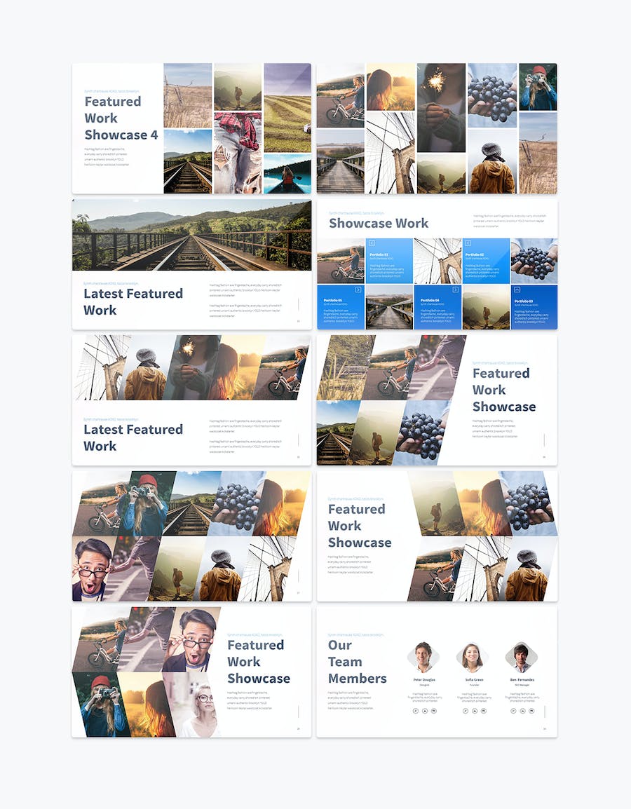 创意图片版式商务商业通用国外PPT模板 - 顶尖PPT