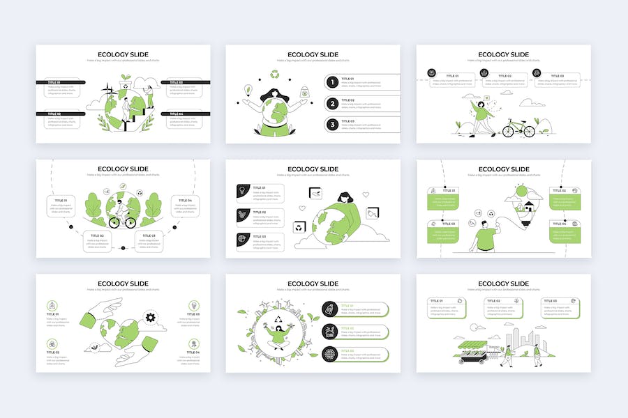 教育生态环境保护信息图形PPT模板 - 顶尖PPT