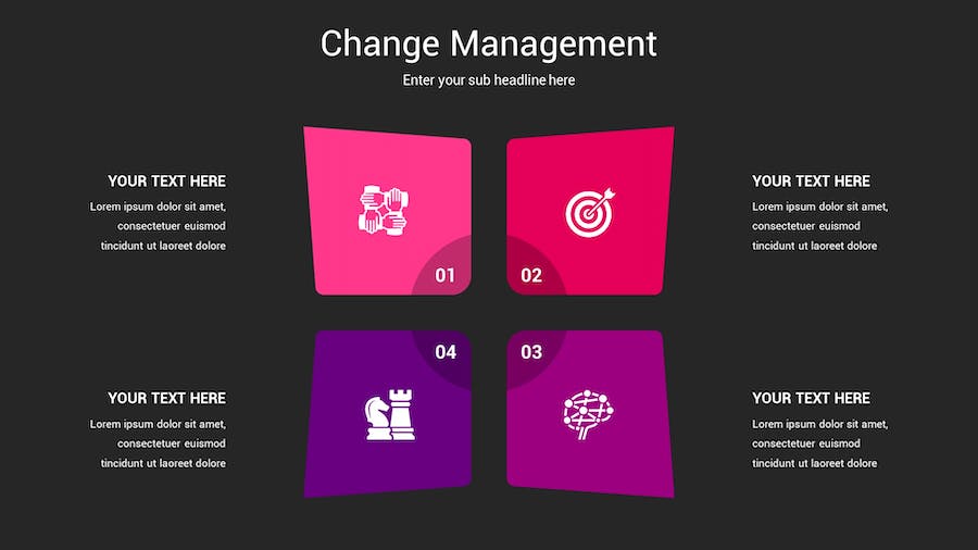 变更管理深色主题Keynote模板 - 顶尖PPT