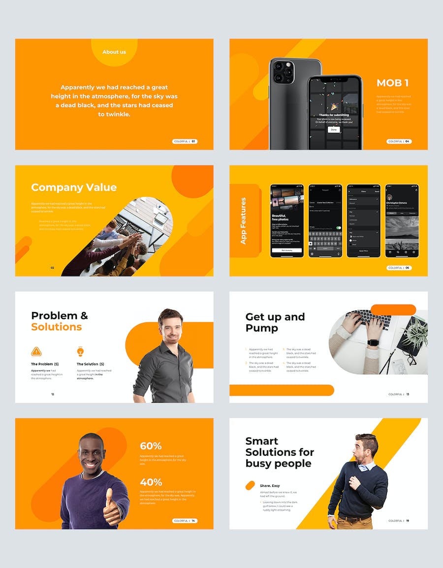 彩色创意产品展示团队介绍PPT模板 - 顶尖PPT