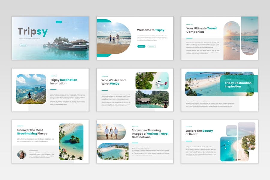 旅行社旅游线路推广宣传Keynote模板 - 顶尖PPT