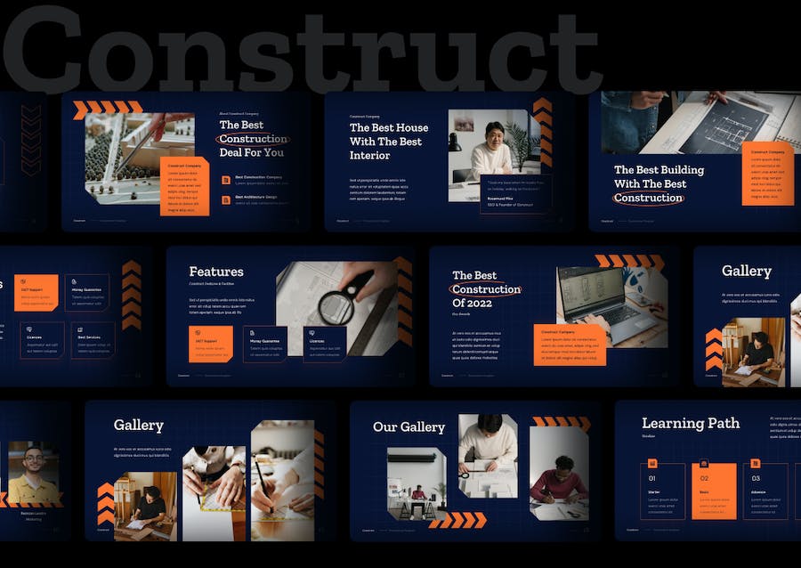 室内装修设计施工项目签署合作keynote模板 - 顶尖PPT