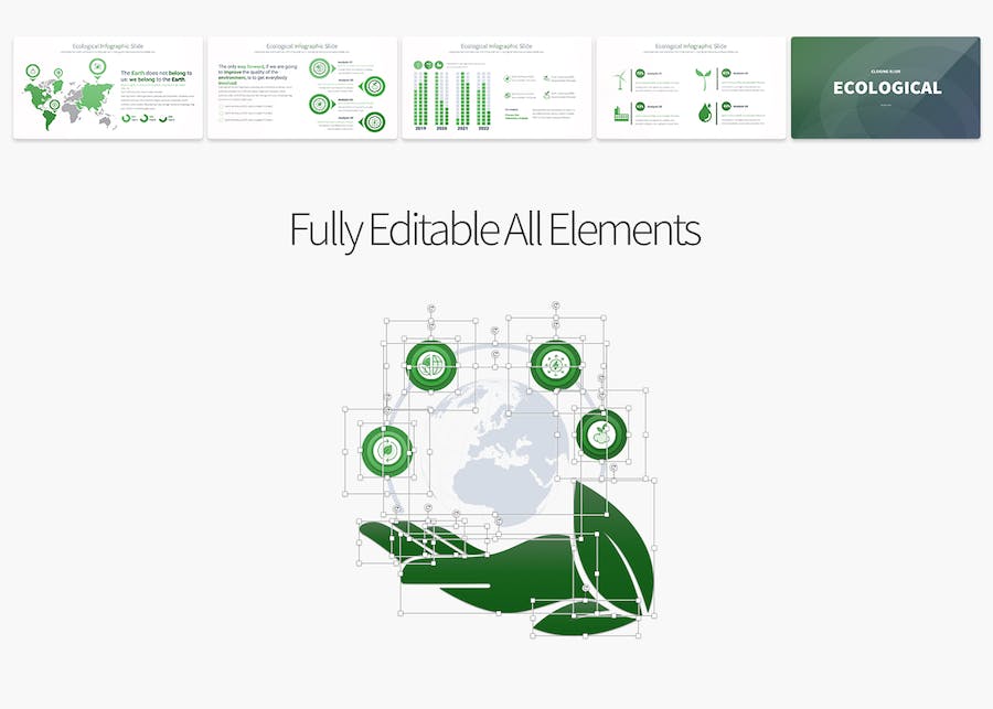 能源生态信息图形PPT模板 - 顶尖PPT
