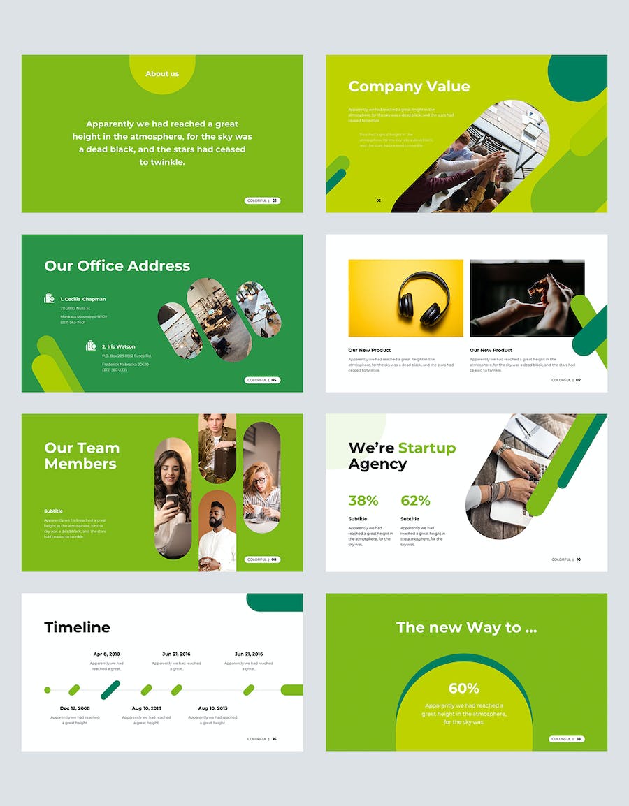 彩色创意产品展示团队介绍PPT模板 - 顶尖PPT