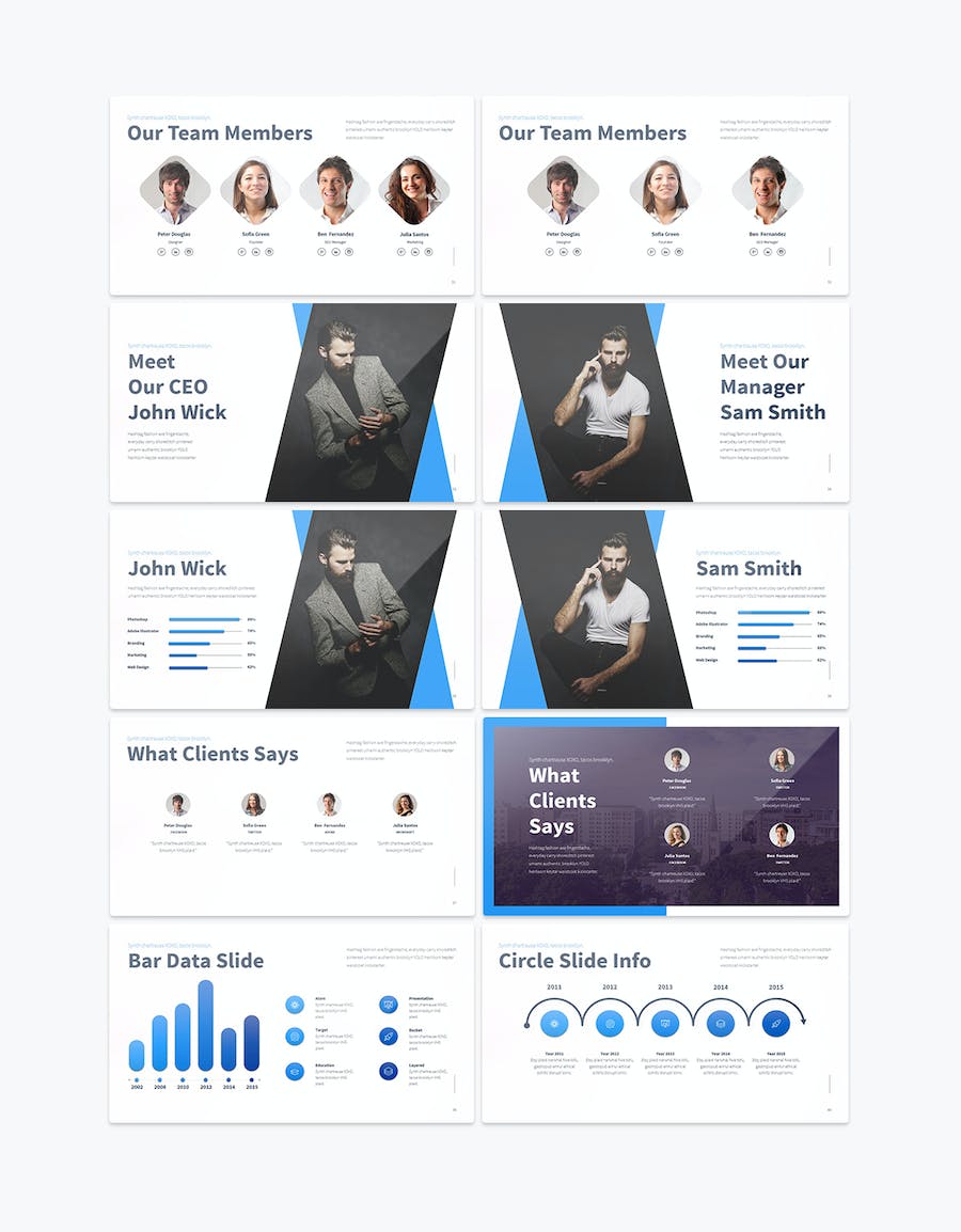 创意图片版式商务商业通用国外PPT模板 - 顶尖PPT