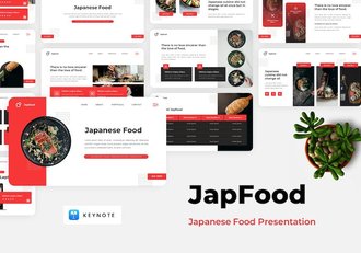 日本食品日式料理主题Keynote演讲 - 顶尖PPT