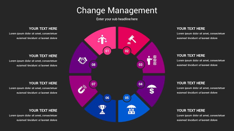 变更管理深色主题Keynote模板 - 顶尖PPT