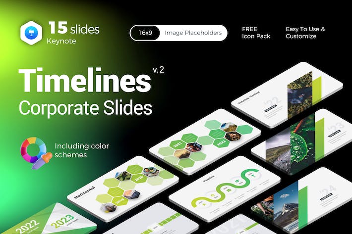 时间表企业信息图表keynote模板 - 顶尖PPT