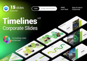 时间表企业信息图表keynote模板 - 顶尖PPT