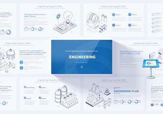 工程学插画图形keynote模板 - 顶尖PPT