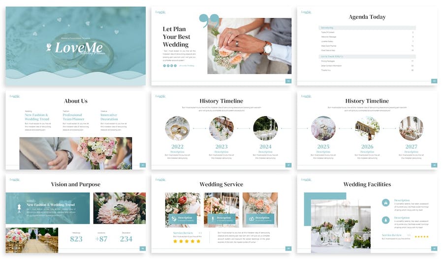 婚礼策划现场布置市场分析PPT模板 - 顶尖PPT