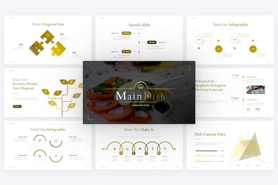 西式餐饮美食厨师餐厅展示介绍宣传PPT模板 - 顶尖PPT