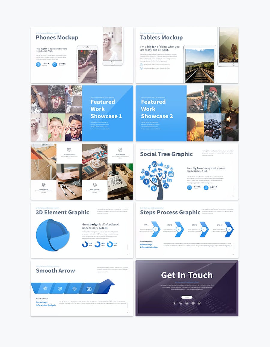 创意图片版式商务商业通用国外PPT模板 - 顶尖PPT