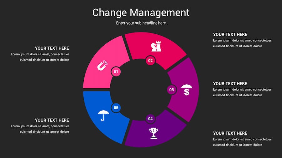 变更管理深色主题Keynote模板 - 顶尖PPT