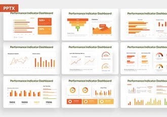 数据可视化绩效指标信息图形ppt模板 - 顶尖PPT