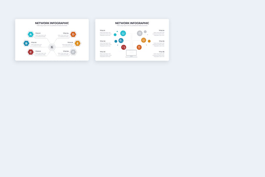 商业网络关系结构信息图表PPT模板 - 顶尖PPT
