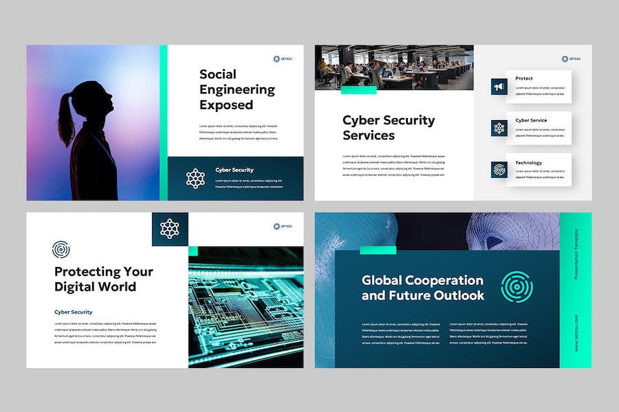 信息安全风险防范Keynote模板 - 顶尖PPT