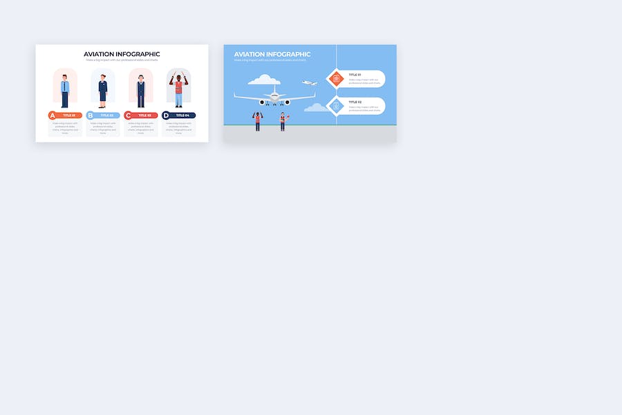 航空教育培训课程信息图形Keynote模板 - 顶尖PPT