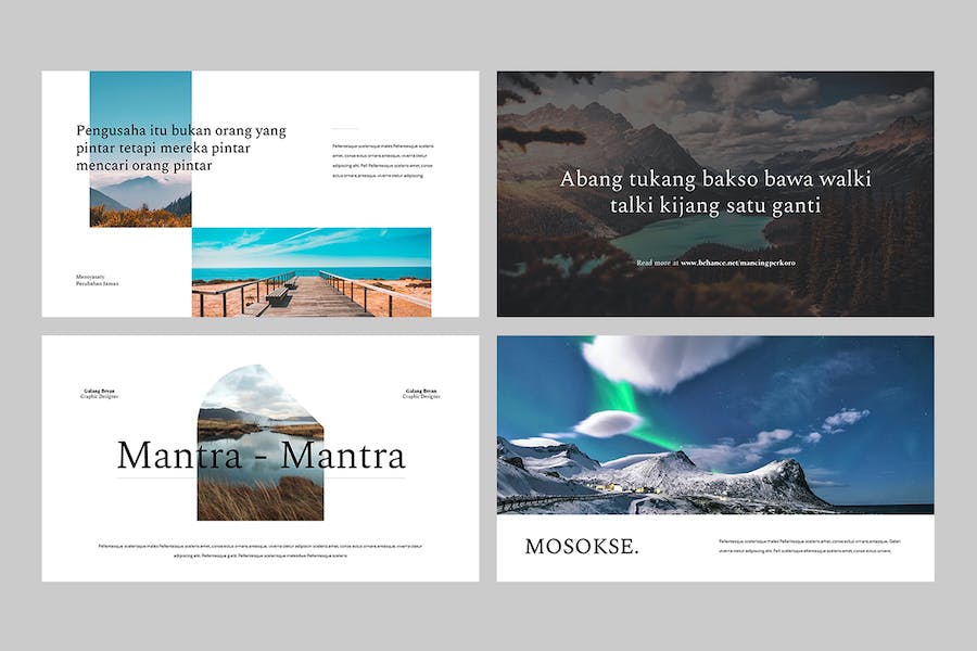 极简风个人作品集展示PPT模板 - 顶尖PPT