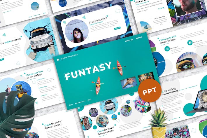 创意风格旅游景点项目介绍PPT模板 - 顶尖PPT