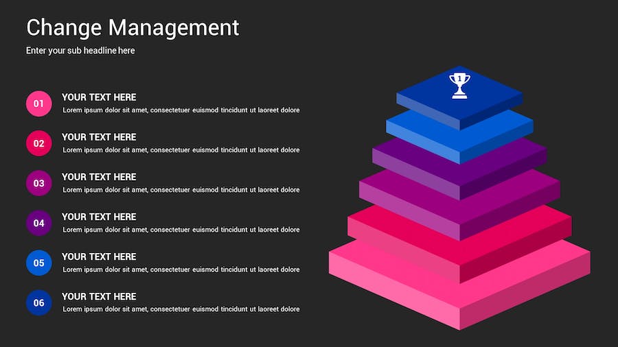变更管理深色主题Keynote模板 - 顶尖PPT