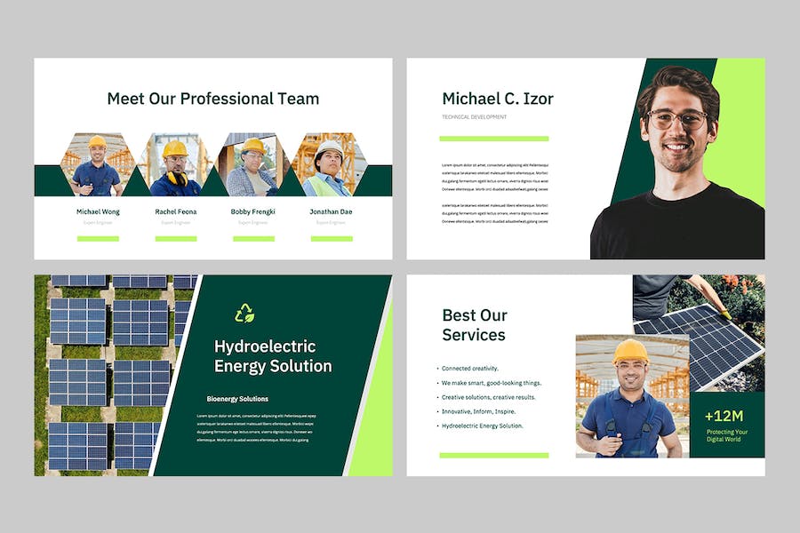 太阳能清洁能源开发方案PPT模板 - 顶尖PPT