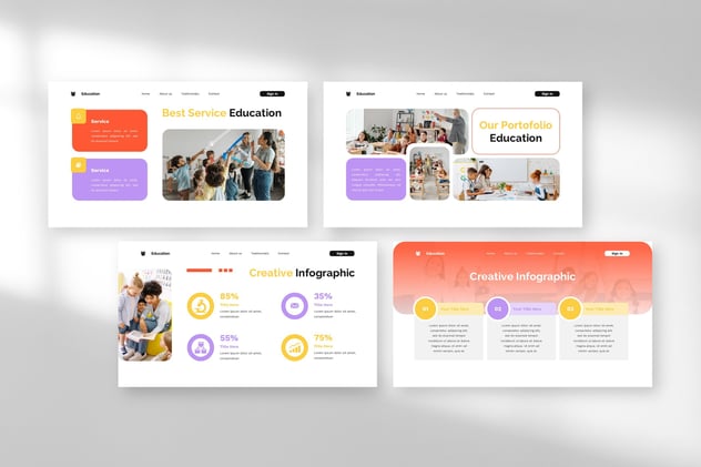 幼儿园教育理念学校介绍keynote模板 - 顶尖PPT