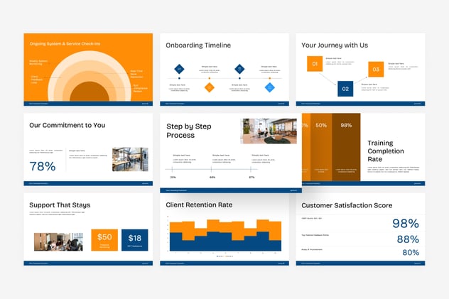 客户入职流程引导培训Keynote模板 - 顶尖PPT