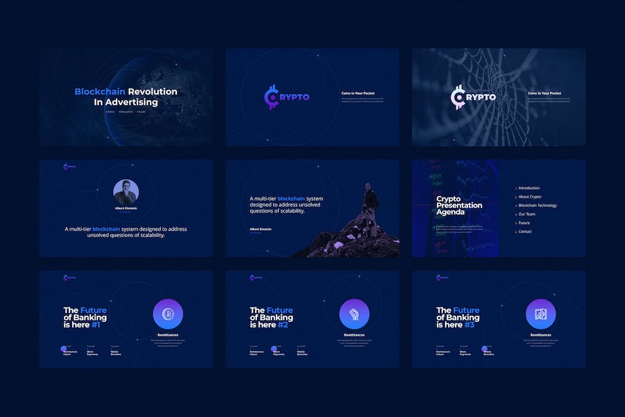 网络科技数字加密技术行业PPT模板 - 顶尖PPT