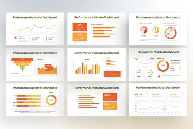 数据可视化绩效指标信息图形ppt模板 - 顶尖PPT