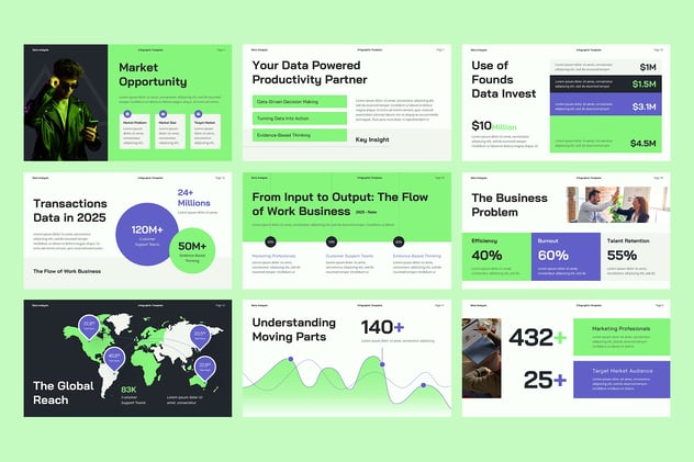 数据分析统计报告展示PPT模板 - 顶尖PPT