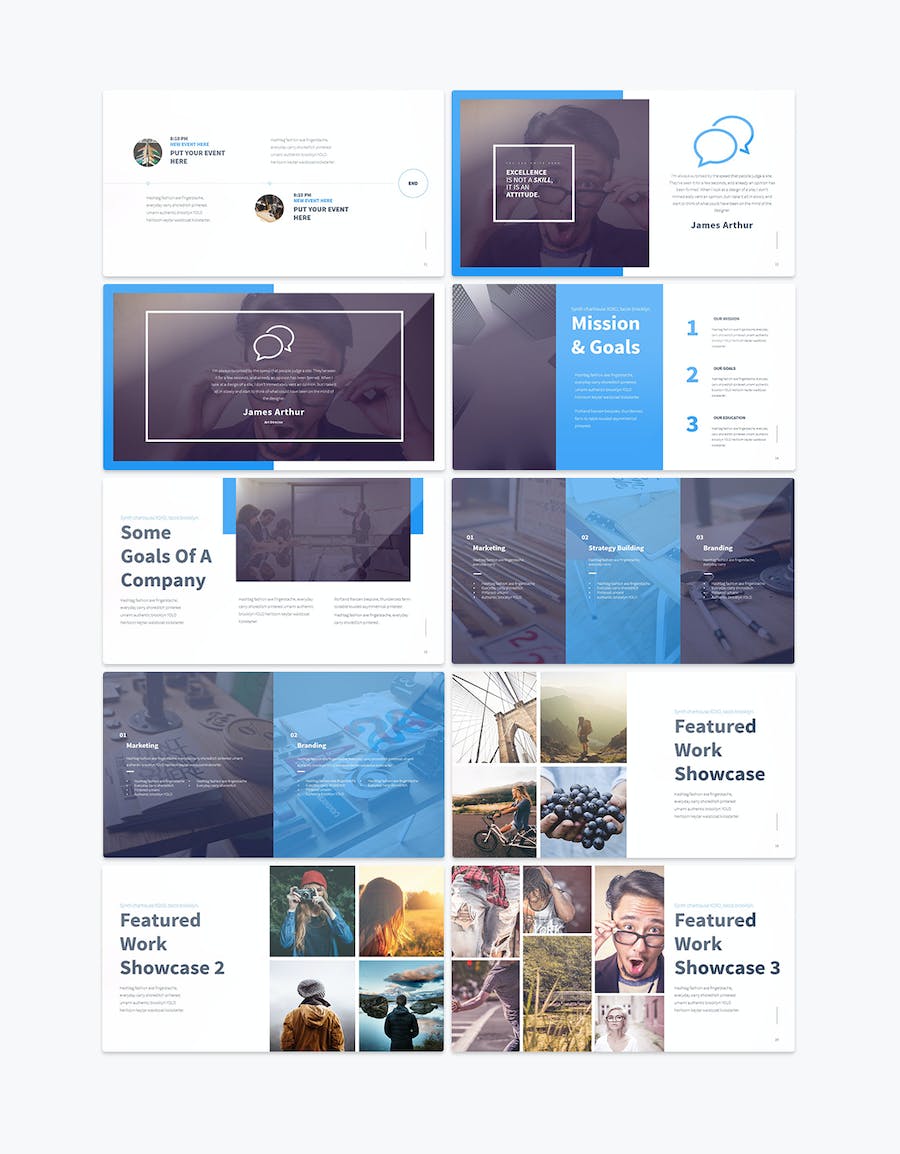 创意图片版式商务商业通用国外PPT模板 - 顶尖PPT