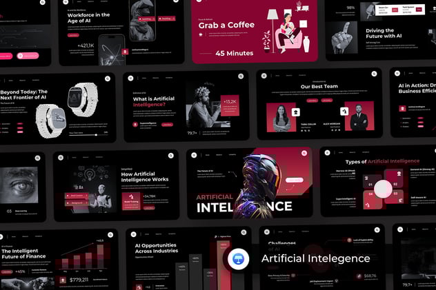 AI人工智能演示keynote模板 - 顶尖PPT