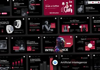 AI人工智能演示keynote模板 - 顶尖PPT