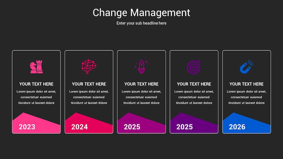 变更管理深色主题Keynote模板 - 顶尖PPT