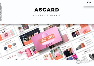 30页5种配色简约小清新风格女性产品展示推广keynote模板 - 顶尖PPT