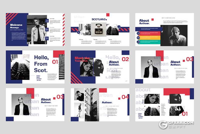 51页扁平化服装品牌介绍服装展示ppt模板 - 顶尖PPT